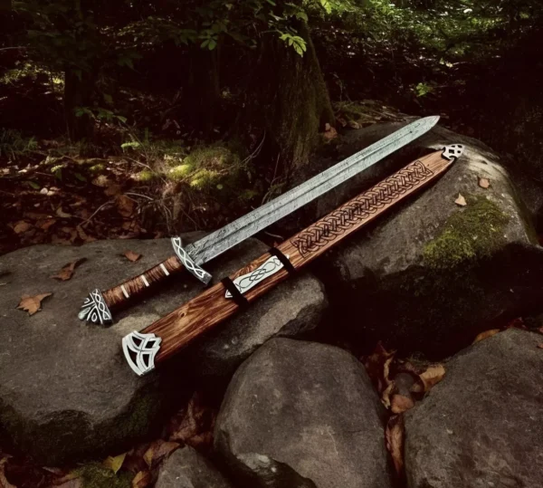 Handmade Damascus Steel - Northman Sword | Knife Stall